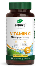 Nutrisslim Vitamin C 500 mg Kapseln mit Hagebutte vegan 30 Kapseln – Bild 1 von 1