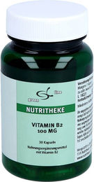 Nutritheke Vitamin B2 100 mg Kapseln 30 Stück glutenfrei laktosefrei ohne Gelatine – Bild 1 von 2
