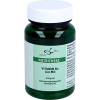 Produktbild von Nutritheke Vitamin B2 100 mg Kapseln 30 Stück glutenfrei laktosefrei ohne Gelatine