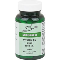 Produktbild von NUTRITHEKE Vitamin D3 1000 IE 25 µg Kapseln 90 Stück laktosefrei ohne Gelatine und Zusatzstoffe