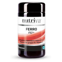 Produktbild von NUTRIVA FERRO FE2+ Eisen Bisglycinat Tabletten zuckerfrei und glutenfrei für Schwangere und Stillende 50 Stück
