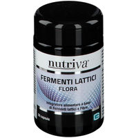 Produktbild von Nutriva Flora Nahrungsergänzungsmittel mit Milchfermenten vegan und laktosefrei 50 Kapseln