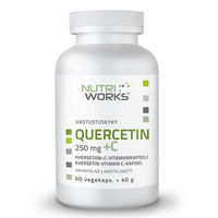 Produktbild von NutriWorks Quercetin mit Ascorbinsäure 250 mg 60 Kapseln ohne Zusatzstoffe für Sportler
