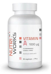 NutriWorks Vitamin A 1000 µg Kapseln ohne Zusatzstoffe – Bild 1 von 1