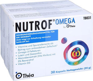 Nutrof Omega Kapseln von Thea Pharma, 90 Stück, gluten- und laktosefrei, für Senioren – Bild 1 von 1