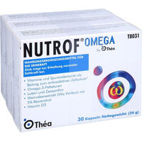 Produktbild von Nutrof Omega Kapseln von Thea Pharma, 90 Stück, gluten- und laktosefrei, für Senioren