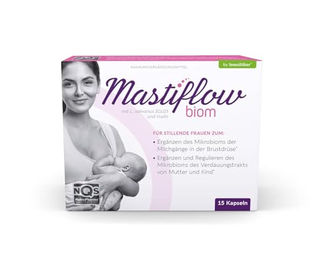 Nutropharma Mastiflow Biom Probiotikum Stillzeit mit Lactobacillus salivarius SGL03 und Inulin Kapseln vegetarisch für Schwangere und Stillende – Bild 1 von 2
