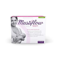 Produktbild von Nutropharma Mastiflow Biom Probiotikum Stillzeit mit Lactobacillus salivarius SGL03 und Inulin Kapseln vegetarisch für Schwangere und Stillende