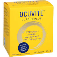 Produktbild von Ocuvite Lutein Plus Vitamin-Kombination Kapseln ohne Zusatzstoffe für Erwachsene 180 Stück