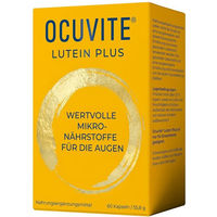 Produktbild von Ocuvite Lutein Plus Vitamin-Kombination Kapseln ohne Zusatzstoffe für Erwachsene 60 Stück