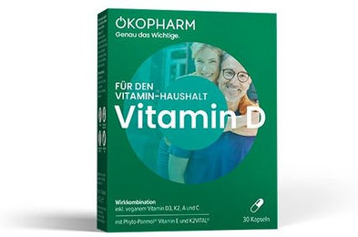 ÖKOPHARM Vitamin D3 Kapseln vegan für Erwachsene 30 Stück – Bild 1 von 1