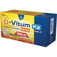 Produktbild von OLEOFARM D-Vitum Forte Vitamin D3 2000 IU und K2 Kapseln 120 Stück für Erwachsene