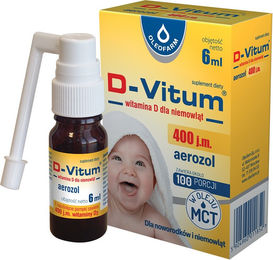 Oleofarm D-Vitum Vitamin D Mundspray für Säuglinge 6 ml – Bild 1 von 2