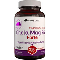 Produktbild von Olimp Chela Mag B6 Forte Magnesium Bisglycinat 250 mg Vitamin B6 90 Kapseln für Sportler