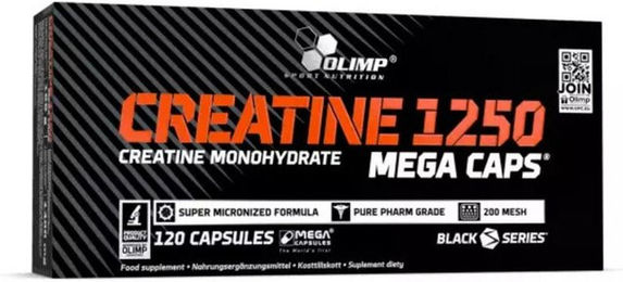 Olimp Creatine Mega Caps 1250 Creatinmonohydrat Kapseln vegetarisch 120 Stück – Bild 1 von 13