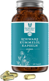 Ölmühle Solling Schwarzkümmelöl Kapseln Bio vegan ohne Zusatzstoffe 180 Stück – Bild 1 von 2
