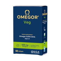Produktbild von Omegor Omega 3 Algenöl Kapseln Vegan mit DHA und EPA