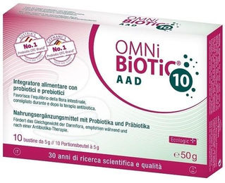 OMNi-BiOTiC 10 AAD Sticks, 10 Beutel à 5 g, vegan, glutenfrei, laktosefrei und hefefrei, für Schwangere und Stillende – Bild 1 von 6