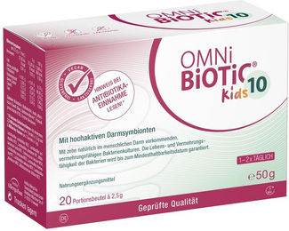 OMNi BiOTiC 10 Kids Institut Allergo Pulver glutenfrei und laktosefrei für Kinder sowie Schwangere und Stillende 20 Stück – Bild 1 von 2
