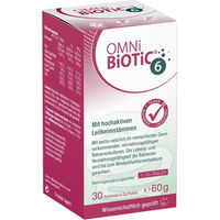 Produktbild von OMNi BiOTiC 6 Pulver 60 g glutenfrei und laktosefrei für Kinder, Schwangere und Stillende
