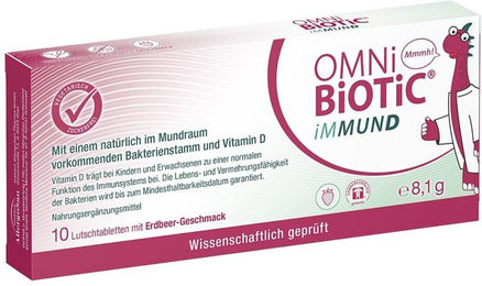 OMNi BiOTiC iMMUND Lutschtabletten mit Vitamin D zuckerfrei für Kinder und Erwachsene 10 Stück – Bild 1 von 3