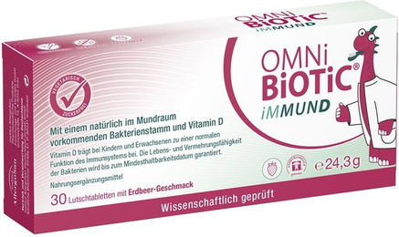 OMNi BiOTiC iMMUND Lutschtabletten mit Vitamin D zuckerfrei für Kinder und Erwachsene 30 Stück – Bild 1 von 3