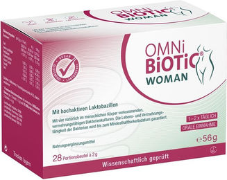 Omni Biotic Woman Pulver 56 g glutenfrei und laktosefrei für Frauen, Schwangere und Stillende – Bild 1 von 2