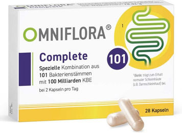 Omniflora Complete Probiotikum mit 101 Bakterienstämmen 100 Mrd. KBE Kapseln glutenfrei ohne Zusatzstoffe 28 Stück – Bild 1 von 2