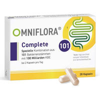 Produktbild von Omniflora Complete Probiotikum mit 101 Bakterienstämmen 100 Mrd. KBE Kapseln glutenfrei ohne Zusatzstoffe 28 Stück