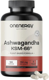 OnEnergy Ashwagandha KSM-66 vegan ohne Zusatzstoffe 180 Kapseln – Bild 1 von 1