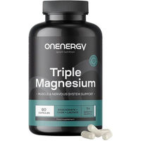 Produktbild von OnEnergy Dreifaches Magnesium Komplex mit Bisglycinat, Oxid und Laktat Vegan Kapseln für Sportler 90 Stück