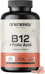 OnEnergy Vitamin B12 + Folsäure Tabletten für Erwachsene 365 Stück – Bild 1 von 1