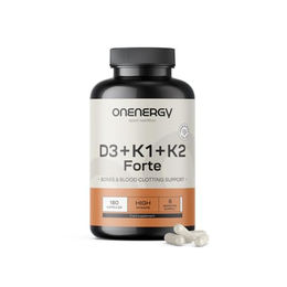 OnEnergy Vitamine D3 K1 K2 FORTE Vegan Pflanzliche Kapseln 180 Stück für Sportler – Bild 1 von 4