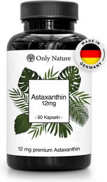 Only Nature Astaxanthin 12 mg Kapseln vegan ohne Zusatzstoffe 60 Stück – Bild 1 von 4