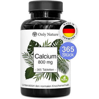 Produktbild von Only Nature Calcium Tabletten mit 800 mg Carbonat vegan 365 Stück