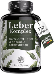 Only Nature Leber Komplex Kapseln mit Mariendistel, Cholin und Artischocken vegan 120 Stück – Bild 1 von 6