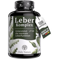 Produktbild von Only Nature Leber Komplex Kapseln mit Mariendistel, Cholin und Artischocken vegan 120 Stück
