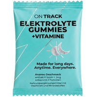 Produktbild von OnTrack Nutrition Elektrolyte Gummies Ananas mit Magnesium, Vitamin C und B-Komplex, vegan und glutenfrei