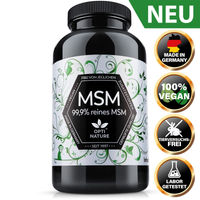 Produktbild von Opti Nature MSM Schwefel Kapseln 99,9% rein vegan und glutenfrei für Erwachsene