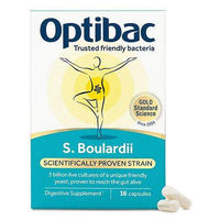 Produktbild von Optibac Saccharomyces Boulardii Probiotika Vegan 16 Kapseln