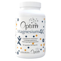 Produktbild von OPTIM Magnesium Komplex hochdosiert mit Vitamin B6, 60 Kapseln, vegan, glutenfrei und laktosefrei