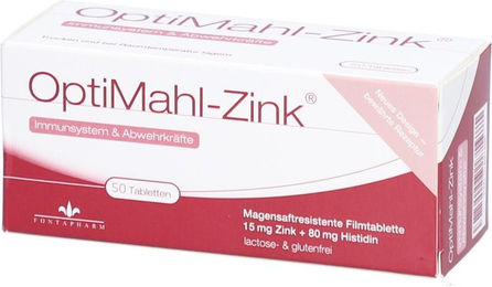 OptiMahl Zink Gluconat 15 mg Tabletten 50 Stück – Bild 1 von 1