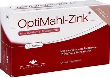 Optimahl Zink Gluconat 15 mg Tabletten laktosefrei zuckerfrei glutenfrei – Bild 1 von 1