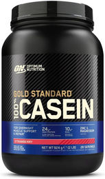 Optimum Nutrition 100% Gold Standard Casein Erdbeere Pulver 910 g – Bild 1 von 2