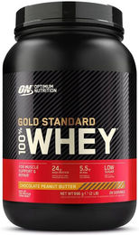 Optimum Nutrition 100% Whey Gold Standard Protein Pulver Schokolade Erdnuss Mischung 908 g – Bild 1 von 2