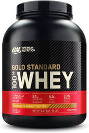 Optimum Nutrition 100% Whey Gold Standard Protein Pulver Schokolade Erdnussbutter – Bild 1 von 2