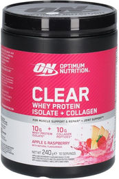 Optimum Nutrition Clear Whey Protein Isolate mit Collagen Apfel-Himbeere Pulver zuckerfrei – Bild 1 von 2