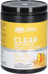 Optimum Nutrition Clear Whey Protein Isolate mit Collagen Summer Fruit Ice Tea Pulver zuckerfrei – Bild 1 von 2