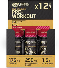 Optimum Nutrition Gold Standard Pre-Workout Energy Shot Beeren-Mix 12 x 60 ml Ampullen – Bild 1 von 5