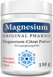 Original Pharno Magnesium-Citrat Pulver 3 x 150 g Vegan Zuckerfrei Glutenfrei Laktosefrei – Bild 1 von 5